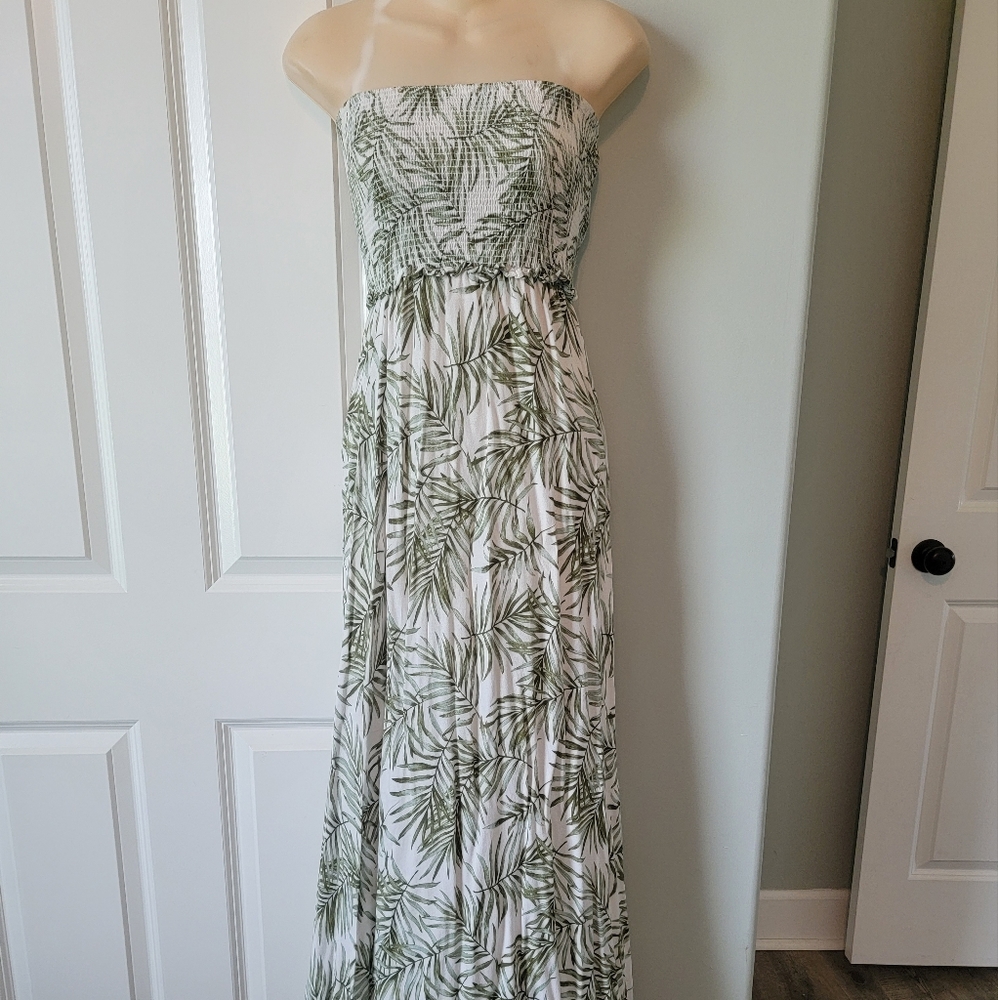 Forever 21 Palm leaf maxi tube top small